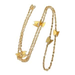 Flutter Bye Necklace by Sarah Coventry, Butterfly charm Necklace, 1970s